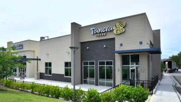The facade of the new Panera Bread Co. location 10 Riverside Ave. in Brooklyn. Crews are working to get the restaurant ready to open.Jki 050622 Newpanerabrookl 4