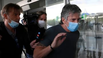 Jorge Messi, father and agent of Lionel Messi arrives at the Barcelona airport on September 02, 2020. - Lionel Messi boycotted Barcelona's first pre-season training session on Monday, as the striker upped the stakes in his battle to leave this summer. (Photo by LLUIS GENE / AFP) (Photo by LLUIS GENE/AFP via Getty Images)