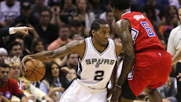 SAN ANTONIO, TX - APRIL 24: Kawhi Leonard
