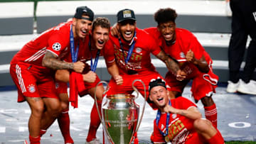 Bayern Munich French players (Photo by MATTHEW CHILDS/POOL/AFP via Getty Images)
