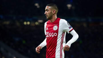 AMSTERDAM, NETHERLANDS - DECEMBER 10: Hakim Ziyech of AFC Ajax looks on during the UEFA Champions League group H match between AFC Ajax and Valencia CF at Amsterdam Arena on December 10, 2019 in Amsterdam, Netherlands. (Photo by Quality Sport Images/Getty Images)