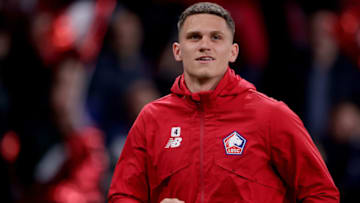 LILLE, FRANCE - MARCH 16: Sven Botman of Lille during the UEFA Champions League match between Lille v Chelsea at the Stade Pierre Mauroy on March 16, 2022 in Lille France (Photo by Rico Brouwer/Soccrates/Getty Images)