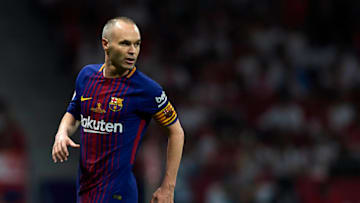 MADRID, SPAIN - APRIL 21: Andres Iniesta of Barcelona looks on during the Spanish Copa del Rey Final match between Barcelona and Sevilla at Wanda Metropolitano on April 21, 2018 in Madrid, Spain. (Photo by Quality Sport Images/Getty Images)