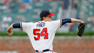 ATLANTA, GEORGIA - MAY 01: Max Fried #54 of the Atlanta Braves pitches in the first inning against the San Diego Padres at SunTrust Park on May 01, 2019 in Atlanta, Georgia. (Photo by Kevin C. Cox/Getty Images)