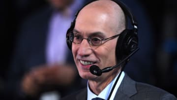 NEW YORK, NEW YORK - JUNE 20: NBA Commissioner Adam Silver speaks during the 2019 NBA Draft at the Barclays Center on June 20, 2019 in the Brooklyn borough of New York City. NOTE TO USER: User expressly acknowledges and agrees that, by downloading and or using this photograph, User is consenting to the terms and conditions of the Getty Images License Agreement. (Photo by Sarah Stier/Getty Images)