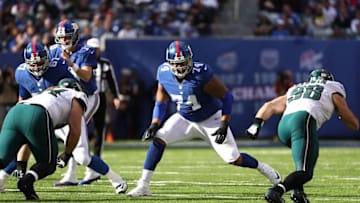 EAST RUTHERFORD, NJ - NOVEMBER 06: New York Giants Ereck Flowers
