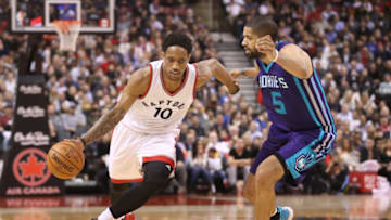 TORONTO, ON - MARCH 29: DeMar DeRozan