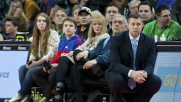 Mar 17, 2015; Auburn Hills, MI, USA; Memphis Grizzlies head coach David Joerger during the fourth quarter against the Detroit Pistons at The Palace of Auburn Hills. Mandatory Credit: Tim Fuller-USA TODAY Sports