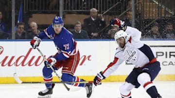 NEW YORK, NY - MARCH 26: Filip Chytil #72 of the New York Rangers skates against the Washington Capitals at Madison Square Garden on March 26, 2018 in New York City. The Capitals defeated the Rangers 4-2. (Photo by Bruce Bennett/Getty Images)