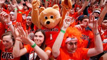 CHAMPAIGN, IL - FEBRUARY 13: Illinois Fighting Illini fans cheer during the game against the Purdue Boilermakers at Assembly Hall on February 13, 2011 in Champaign, Illinois. Purdue defeated Illinois 81-70. (Photo by Joe Robbins/Getty Images)
