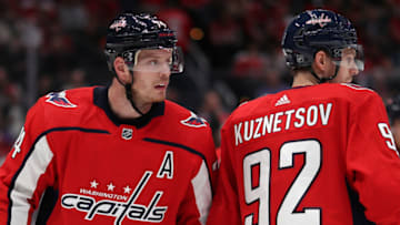 John Carlson, Evgeny Kuznetsov, Washington Capitals (Photo by Patrick Smith/Getty Images)