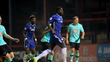 ALDERSHOT, ENGLAND - OCTOBER 24: Kurt Zouma of Chelsea during a Premier League 2 match between Chelsea and Derby County at The EBB Stadium on October 24, 2016 in Aldershot, England. (Photo by Darren Walsh/Chelsea FC via Getty Images)