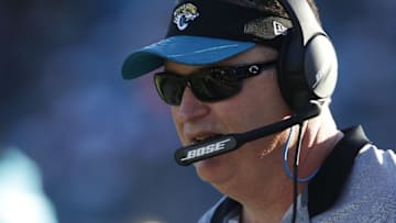 Dec 24, 2016; Jacksonville, FL, USA; Jacksonville Jaguars interim head coach Doug Marrone on the sidelines during the second half of an NFL Football game against the Tennessee Titans at EverBank Field.The Jaguars won 38-17. Mandatory Credit: Reinhold Matay-USA TODAY Sports