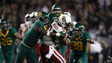 WACO, TEXAS - NOVEMBER 16: Lee Morris #84 of the Oklahoma Sooners at McLane Stadium on November 16, 2019 in Waco, Texas. (Photo by Ronald Martinez/Getty Images)