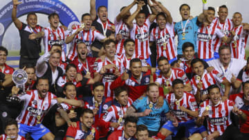 Atlético San Luis was the last Ascenso MX team to earn promotion to Liga MX. The Tuneros defeated the Dorados of Sinaloa in both the Apertura 2018 and the Clausura 2019 seasons to win automatic promotion. (Photo by Cesar Gomez/Jam Media/Getty Images)