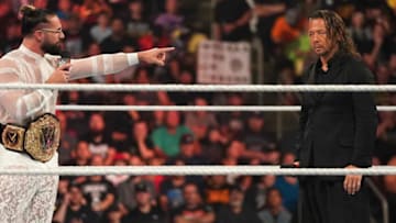 Seth Rollins and Shinsuke Nakamura on WWE Monday Night Raw, Aug. 14, 2023 (courtesy of WWE.com).
