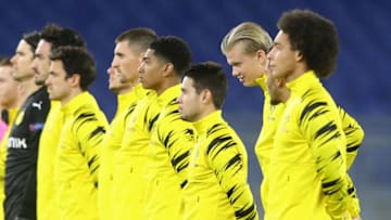 Borussia Dortmund players before their Champions League game (Photo by Matteo Ciambelli/DeFodi Images via Getty Images)