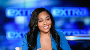 BURBANK, CALIFORNIA - DECEMBER 11: Jordyn Woods visits "Extra" at Burbank Studios on December 11, 2019 in Burbank, California. (Photo by Noel Vasquez/Getty Images)