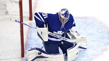 Frederik Andersen #31 of the Toronto Maple Leafs. (Photo by Andre Ringuette/Freestyle Photo/Getty Images)