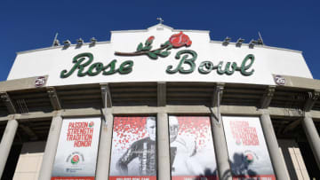 PASADENA, CA - JANUARY 01: A general view of the Rose Bowl Stadium ahead of the Rose Bowl Game presented by Northwestern Mutual at the Rose Bowl on January 1, 2019 in Pasadena, California. (Photo by Harry How/Getty Images)