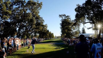 NAPA, CA - OCTOBER 06: Brandt Snedeker plays his shot from the 18th tee during the third round of the Safeway Open at the North Course of the Silverado Resort and Spaon October 6, 2018 in Napa, California. (Photo by Robert Laberge/Getty Images)