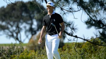 SAN DIEGO, CALIFORNIA - JANUARY 25: Billy Horschel reacts to his putt on the South Course during the second round of the the 2019 Farmers Insurance Open at Torrey Pines Golf Course on January 25, 2019 in San Diego, California. (Photo by Robert Laberge/Getty Images)