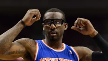 Mar 21, 2014; Philadelphia, PA, USA; New York Knicks forward Amar