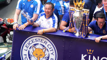 Leicester City's late Chairman Vichai Srivaddhanaprabha and team (Photo by Piti A Sahakorn/LightRocket via Getty Images)