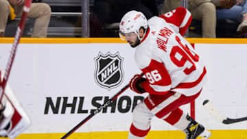 Detroit Red Wings, Jake Walman #96. (Photo by Brett Carlsen/Getty Images)
