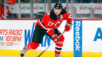 NEWARK, NJ - MARCH 23: Ilya Kovalchuk #17 of the New Jersey Devils in action against the Florida Panthers at the Prudential Center on March 23, 2013 in Newark, New Jersey. The Devils defeated the Panthers 2-1. (Photo by Jim McIsaac/Getty Images)