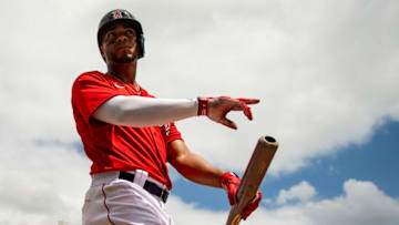 FT. MYERS, FL - MARCH 10: Xander Bogaerts #2 of the Boston Red Sox looks on during the first inning of a Grapefruit League game against the St. Louis Cardinals on March 10, 2020 at jetBlue Park at Fenway South in Fort Myers, Florida. (Photo by Billie Weiss/Boston Red Sox/Getty Images)