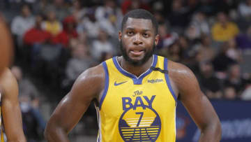 SACRAMENTO, CA - JANUARY 6: Eric Paschall #7 of the Golden State Warriors looks on during the game against the Sacramento Kings on January 6, 2020 at Golden 1 Center in Sacramento, California. NOTE TO USER: User expressly acknowledges and agrees that, by downloading and or using this photograph, User is consenting to the terms and conditions of the Getty Images Agreement. Mandatory Copyright Notice: Copyright 2020 NBAE (Photo by Rocky Widner/NBAE via Getty Images)