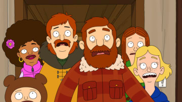 THE GREAT NORTH: A new animated comedy that follows the Alaskan adventures of the Tobin family, as a single dad does his best to keep his bunch of kids close. In the special preview episode, the familys plans to celebrate Judys 16th birthday on the family fishing boat go awry after a moose breaks into the Tobins home in the Sexi Moose special preview episode of THE GREAT NORTH airing Sunday, Jan. 3 (8:31-9:01 PM ET/PT) on FOX. Clockwise from lower left: Moon (Aparna Nancherla), Honey Bee (Dulcé Sloan), Wolf (Will Forte), Beef (Nick Offerman), Ham (Paul Rust) and Judy (Jenny Slate). THE GREAT NORTH © 2021 by Twentieth Century Fox Film Corporation and Fox Media LLC.