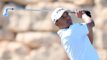 LAS VEGAS, NEVADA - OCTOBER 04: Sebastian Munoz hits off the 17th tee during the second round of the Shriners Hospitals for Children Open at TPC Summerlin on October 04, 2019 in Las Vegas, Nevada. (Photo by Mike Lawrie/Getty Images)