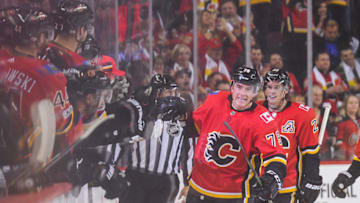 CALGARY, AB - OCTOBER 7: Micheal Ferland