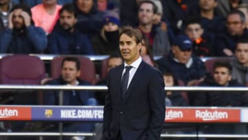 Real Madrid's Spanish coach Julen Lopetegui looks on during the Spanish league football match between FC Barcelona and Real Madrid CF at the Camp Nou stadium in Barcelona on October 28, 2018. (Photo by GABRIEL BOUYS / AFP) (Photo credit should read GABRIEL BOUYS/AFP/Getty Images)