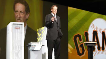 SAN FRANCISCO, CA - OCTOBER 2: San Francisco Giants President Larry Baer speaks at the 2011 OpenWorld Conference on October 2, 2011 at the Moscone Center in San Francisco, California. The Oracle OpenWorld Conference, the largest of its kind, will continue through October 6. (Photo by Stephen Lam/Getty Images)