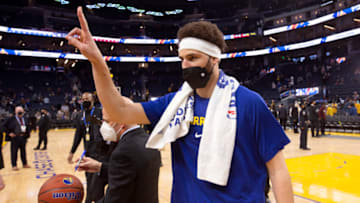 Klay Thompson Mandatory Credit: D. Ross Cameron-USA TODAY Sports