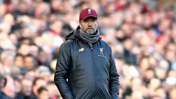 LIVERPOOL, ENGLAND - OCTOBER 27: Jurgen Klopp, Manager of Liverpool looks on during the Premier League match between Liverpool FC and Cardiff City at Anfield on October 27, 2018 in Liverpool, United Kingdom. (Photo by Jan Kruger/Getty Images)