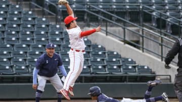 Ray's Dylan Quezada attempts to force Carroll's Easton Hewitt out at third base during the District 29-5A game at Whataburger Field, Tuesday, March 8, 2022, in Corpus Christi, Texas.