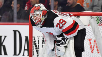New Jersey Devils goaltender Mackenzie Blackwood (29): Eric Hartline-USA TODAY Sports