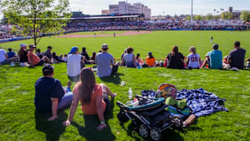 SCOTTSDALE, AZ - MARCH 2: A general view of fans watching a spring training game between the San Francisco Giants and the Los Angeles Angels of Anaheim at Scottsdale Stadium on March 2, 2016 in Scottsdale, Arizona. (Photo by Rob Tringali/Getty Images)