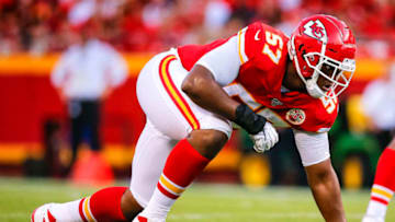 Breeland Speaks #57 of the Kansas City Chiefs (Photo by David Eulitt/Getty Images)