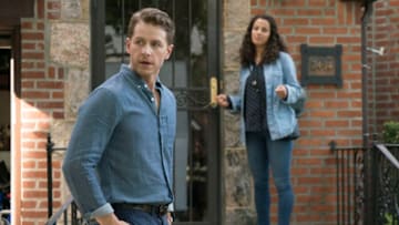 MANIFEST -- "Turbulence" Episode 103 -- Pictured: (l-r) Josh Dallas as Ben Stone, Athena Karkanis as Grace Stone -- (Photo by: Barbara Nitke/NBC/Warner Brothers/NBCU Photo Bank via Getty Images)