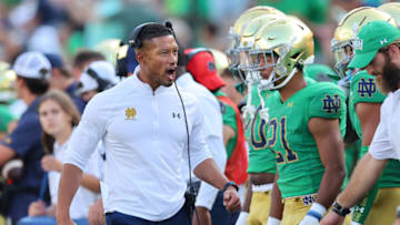 Marcus Freeman, Notre Dame Fighting Irish. (Photo by Michael Reaves/Getty Images)