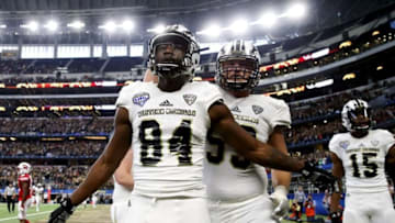 Jan 2, 2017; Arlington, TX, USA; Western Michigan Broncos wide receiver Corey Davis (84) reacts after catching a touchdown pass during the second half of the 2017 Cotton Bowl against the Wisconsin Badgers at AT&T Stadium. Mandatory Credit: Kevin Jairaj-USA TODAY Sports