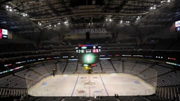 Jan 19, 2013; Dallas, TX, USA; A general view of the American Airlines Center before the opening night game between the Dallas Stars and the Phoenix Coyotes. Mandatory Credit: Jerome Miron-USA TODAY Sports