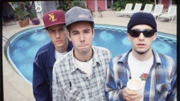 Adam Horovitz and Mike Diamond discuss their music video for “Sabotage” in “Beastie Boys Story,” premiering globally on Apple TV+ on April 24. Photo: Apple.