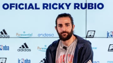 BARCELONA, SPAIN - MAY 10: Ricky Rubio presents 'Campus Ricky Rubio 2019' at the Movistar Centre on May 10, 2019 in Barcelona, Spain. (Photo by Robert Marquardt/Getty Images)