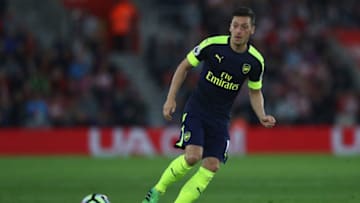 SOUTHAMPTON, ENGLAND - MAY 10: Mesut Ozil of Arsenal during the Premier League match between Southampton and Arsenal at St Mary's Stadium on May 10, 2017 in Southampton, England. (Photo by Michael Steele/Getty Images)